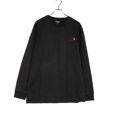 Carhartt WIP Long Sleeve American Script T-Shirt "Black"