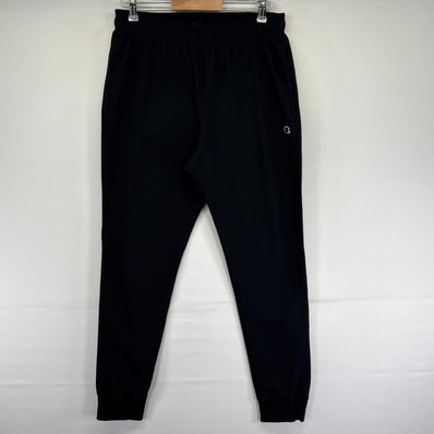 古着 チャンピオン Champion スウェットパンツ ワンポイントロゴ イージーパンツ ジョガーパンツ 長ズボン L ブラック メンズ