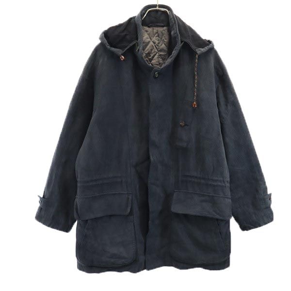 LANVIN ランバン 起毛 中綿ジャケット 46-34 ネイビー系