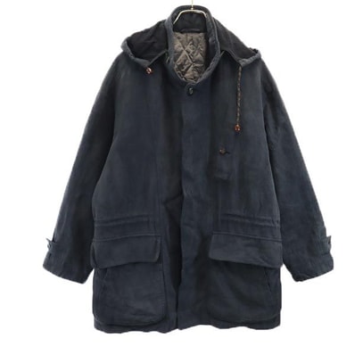 LANVIN ランバン 起毛 中綿ジャケット 46-34 ネイビー系