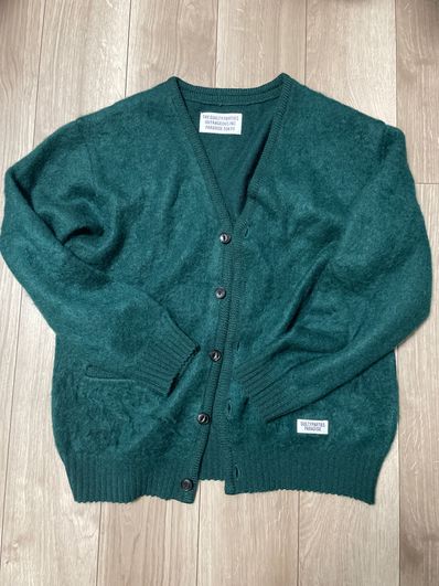WACKO MARIA MOHAIR KNIT CARDIGAN "Green"