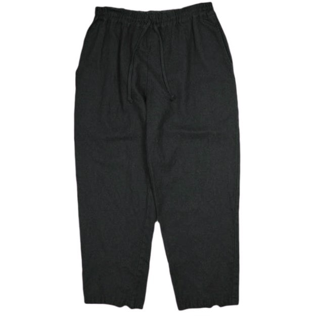 新品 tao COMME des GARCONS タオ コムデギャルソン 24AW 日本製 縮絨 裾ジッパー ウールサージイージーパンツ TN-P007 Free BLACK Tricot トリコ 定価57,200円 テーパード ボトムス g25036