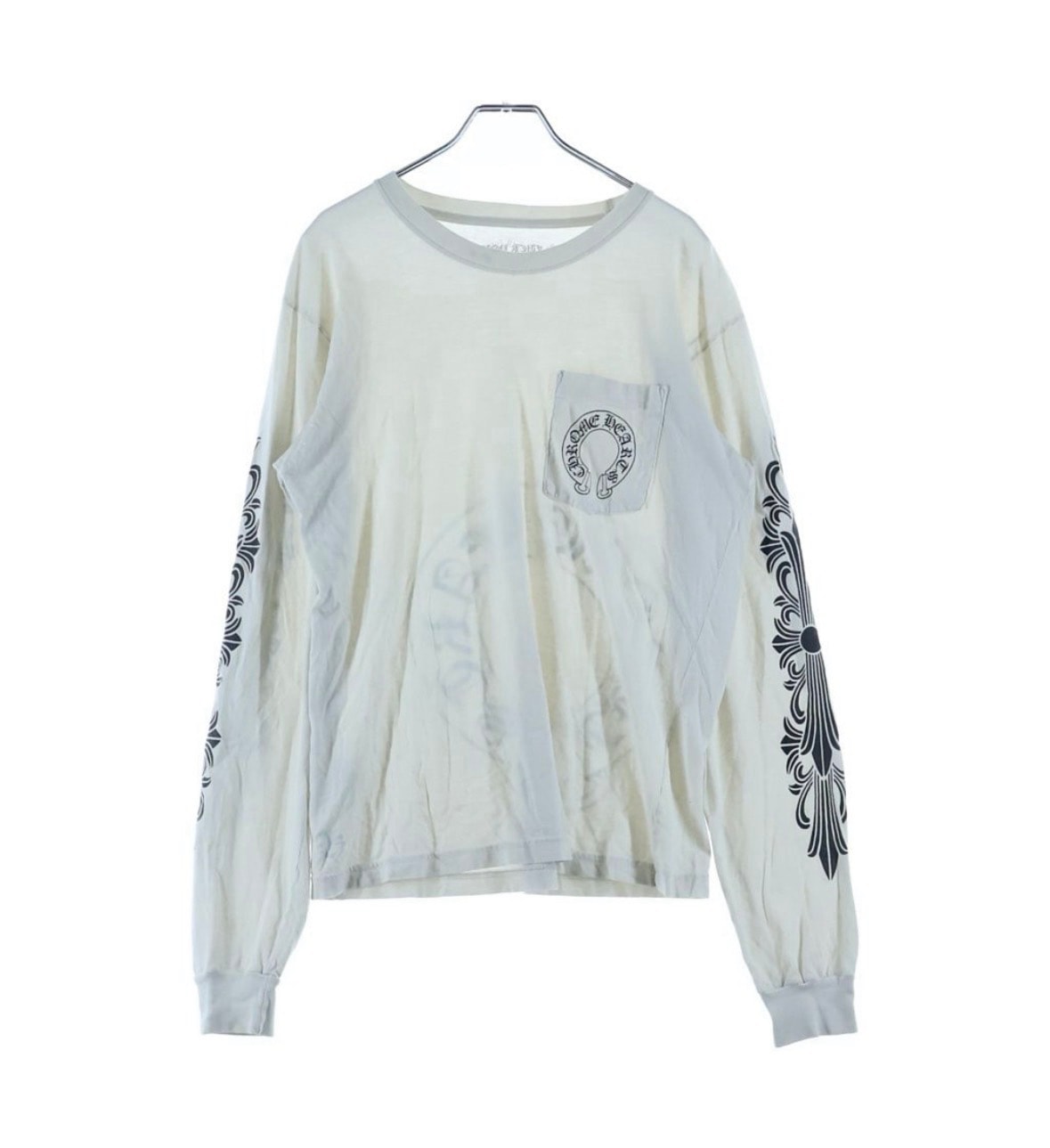 Chrome Hearts Horseshoe Floral Cross L/S T-Shirt "White"