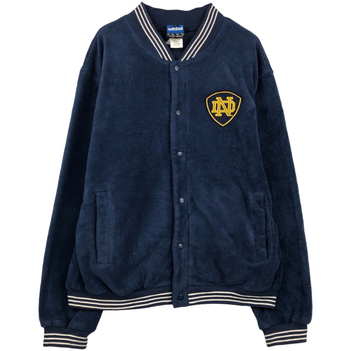 古着 アディダス adidas TEAM NOTRE DAME ノートルダム大学 フリースジャケット メンズL相当/eaa616931