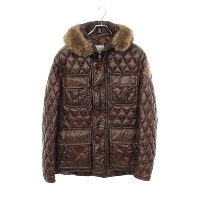 モンクレール MONCLER キルティング ダウンジャケット 衣料品 アウター ナイロン メンズ ブラウン系 44533 【中古】