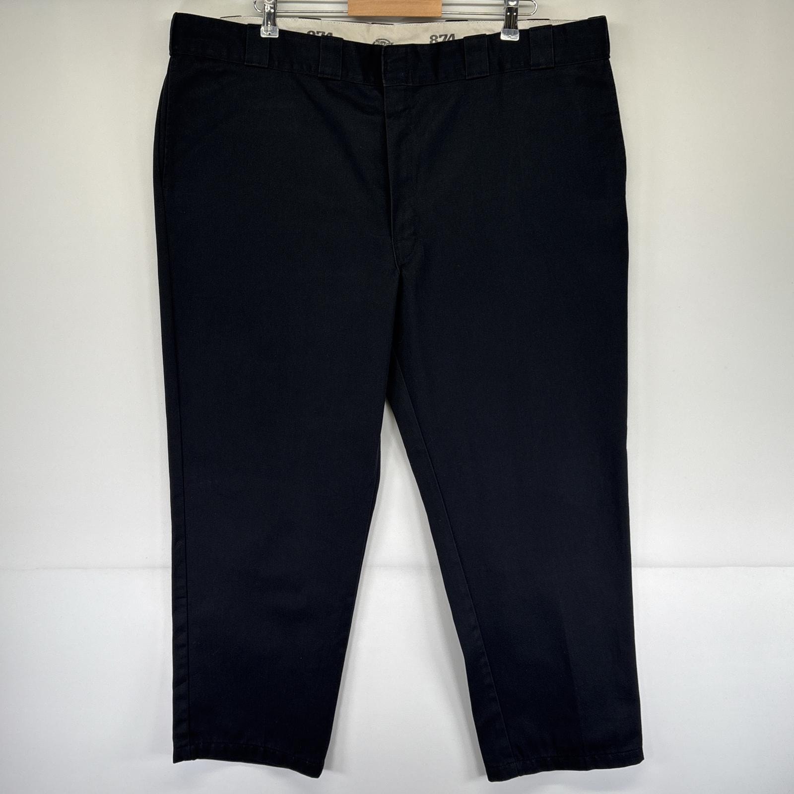 古着 ディッキーズ Dickies ワークパンツ 874 テーパード 長ズボン チノパン 作業着 センタープレス w46 L30 ブラック メンズ