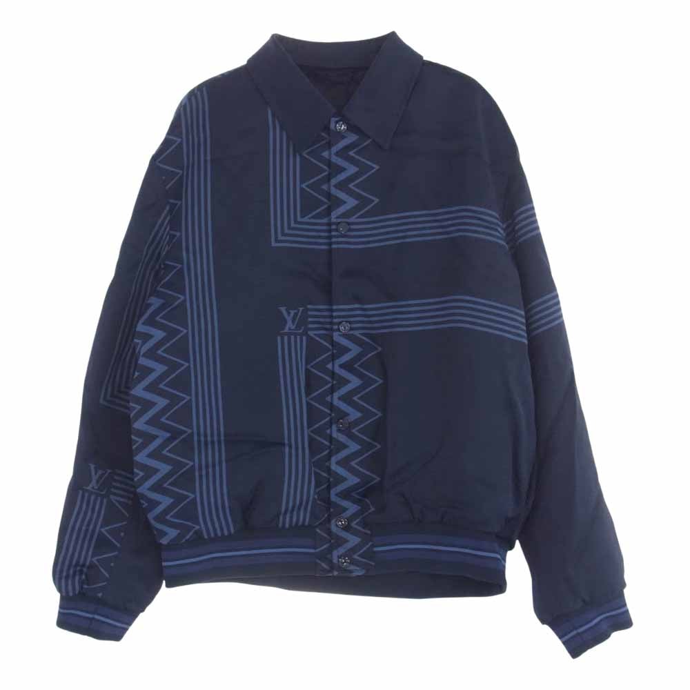 LOUIS VUITTON ルイ・ヴィトン ジャケット 22AW RM222V MW1 HNB20E レーヨン カラコラム スーベニア コーチ  ブルゾン ジャケット ネイビー系【美品】【中古】