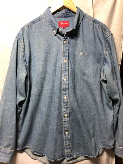 Supreme Classic Logo Denim Shirt "Light Blue"