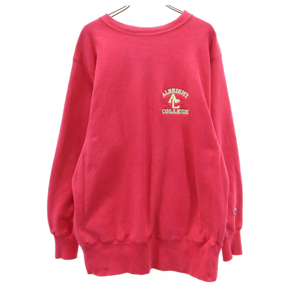 Champion チャンピオン 90s USA製 刺繍タグ オールド 長袖 リバースウィーブ スウェット トレーナー L ピンク