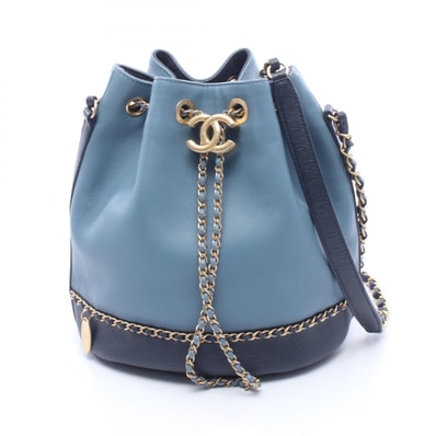 シャネル CHANEL ココマーク バケットバッグ ショルダーバッグ バッグ ラムスキン(羊革) キャビアスキン(グレインドカーフ) レディース ブルー系 / ネイビー系 【中古】