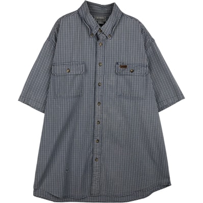 古着 カーハート Carhartt チェック柄 半袖 ボタンダウン ワークシャツ メンズXL相当/eaa637826