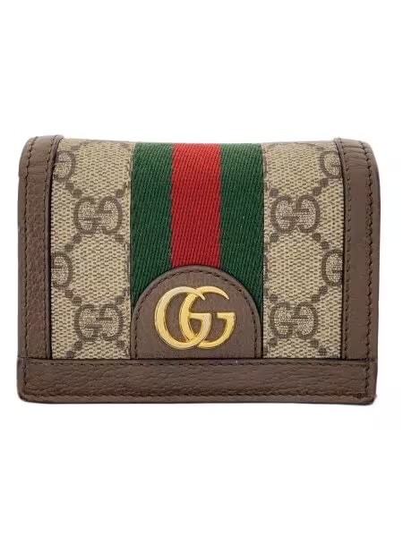 GUCCI GG Supreme Ophidia GG Card Case Wallet "Beige/Ebony"