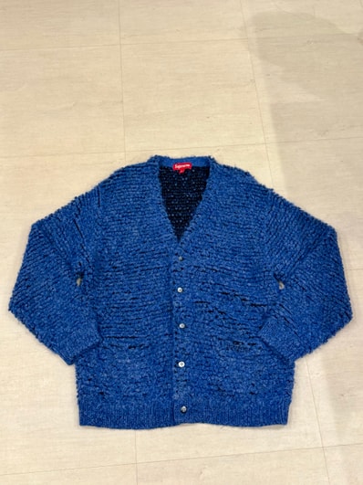 Supreme Textured Knotted Cardigan "Blue"