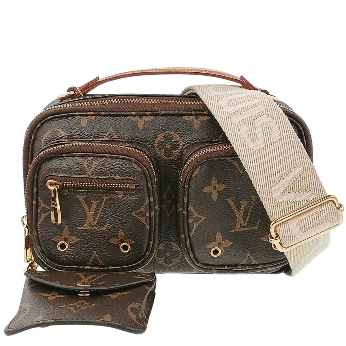 LOUIS VUITTON ルイ・ヴィトン ユーティリティ クロスボディ ショルダーバッグ M80446 モノグラム キャンバス ブラウン レディース【中古】
