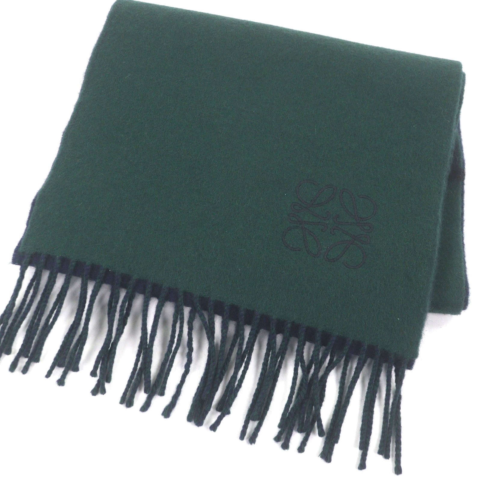 極美品 ロエベ マフラー ネイビー メンズ