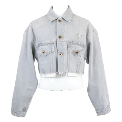 ミュウミュウ 【国内正規/23年製】GWB148 S231 13LF クロップド デニム 36