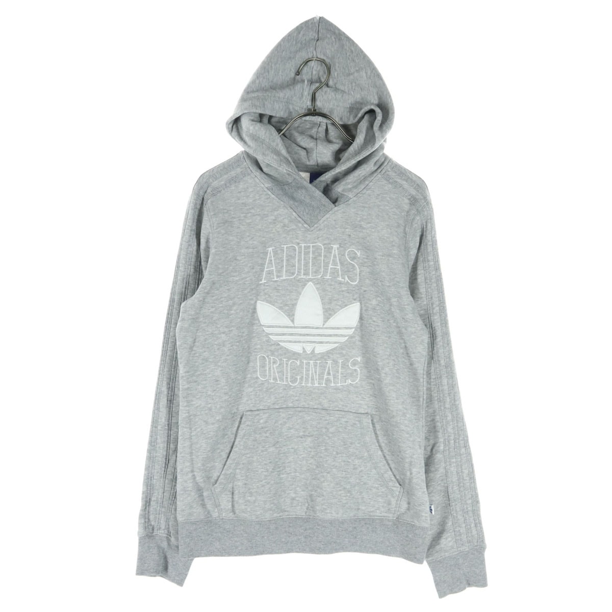 adidas Originals アディダスオリジナルス トレフォイルロゴ 長袖 パーカー L グレー