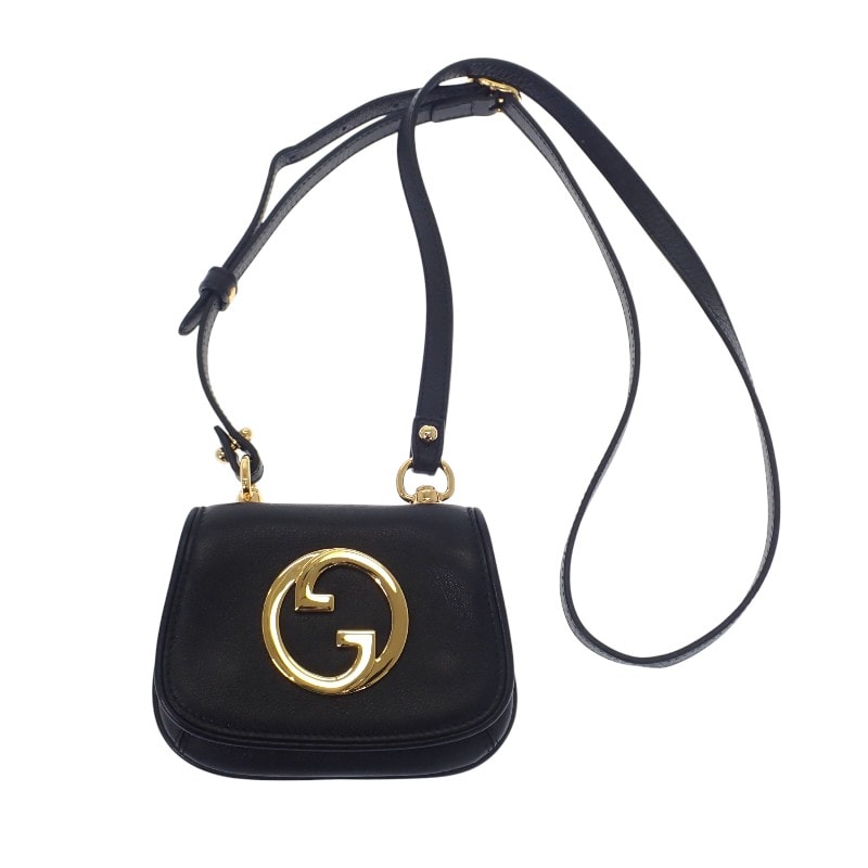 グッチ ブロンディ カードケース レザー ブラック【中古】【ABランク】