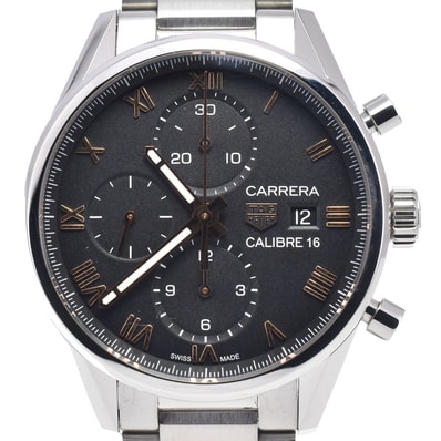 タグホイヤー TAG HEUER CBK2113.BA0715 カレラ キャリバー16 限定品 ブラック 自動巻き メンズ 美品 箱付き 腕時計 K#148148