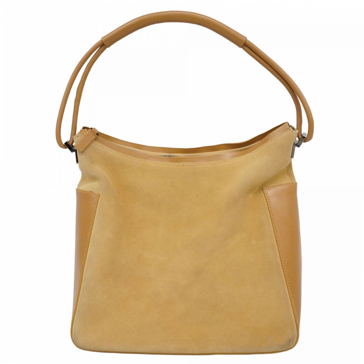 【6dd5035】グッチ ショルダーバッグ 001 3766 スウェード レザー ブラウン シルバー金具【中古】レディース