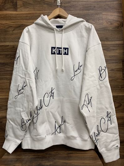 Kith City Script Hoodie "White"