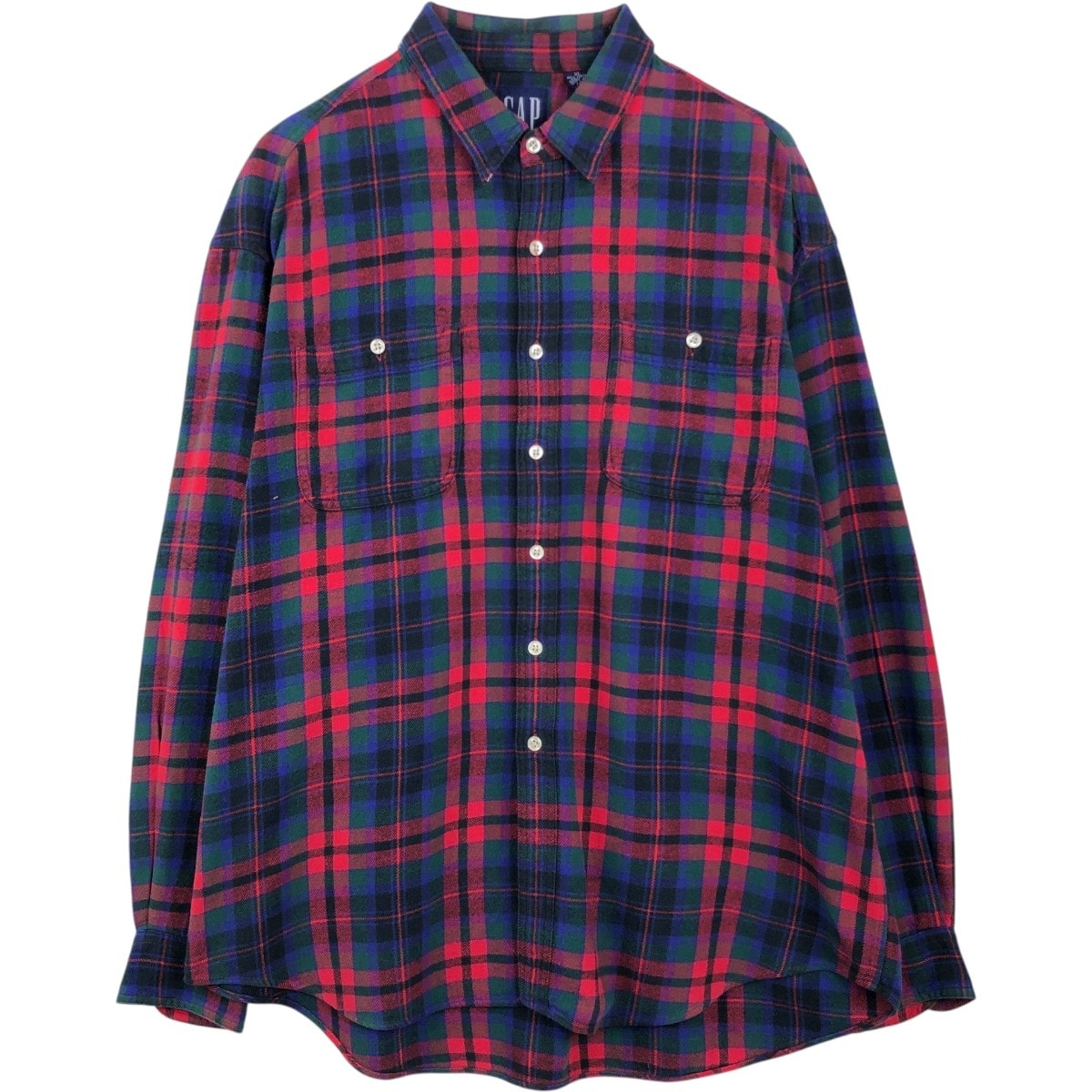 古着 90年代 ギャップ GAP オールドギャップ 長袖 フランネルチェックシャツ メンズXL相当 ヴィンテージ/eaa662113