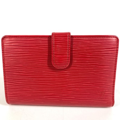 ルイヴィトン LOUIS VUITTON ポルトモネビエ ヴィエノワ M6324E エピ コンパクトウォレット 財布 がま口 2つ折り財布 エピレザー ルージュ レッド