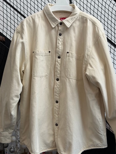 Supreme Faux Shearling Lined Work Shirt "Natural" (24FW)