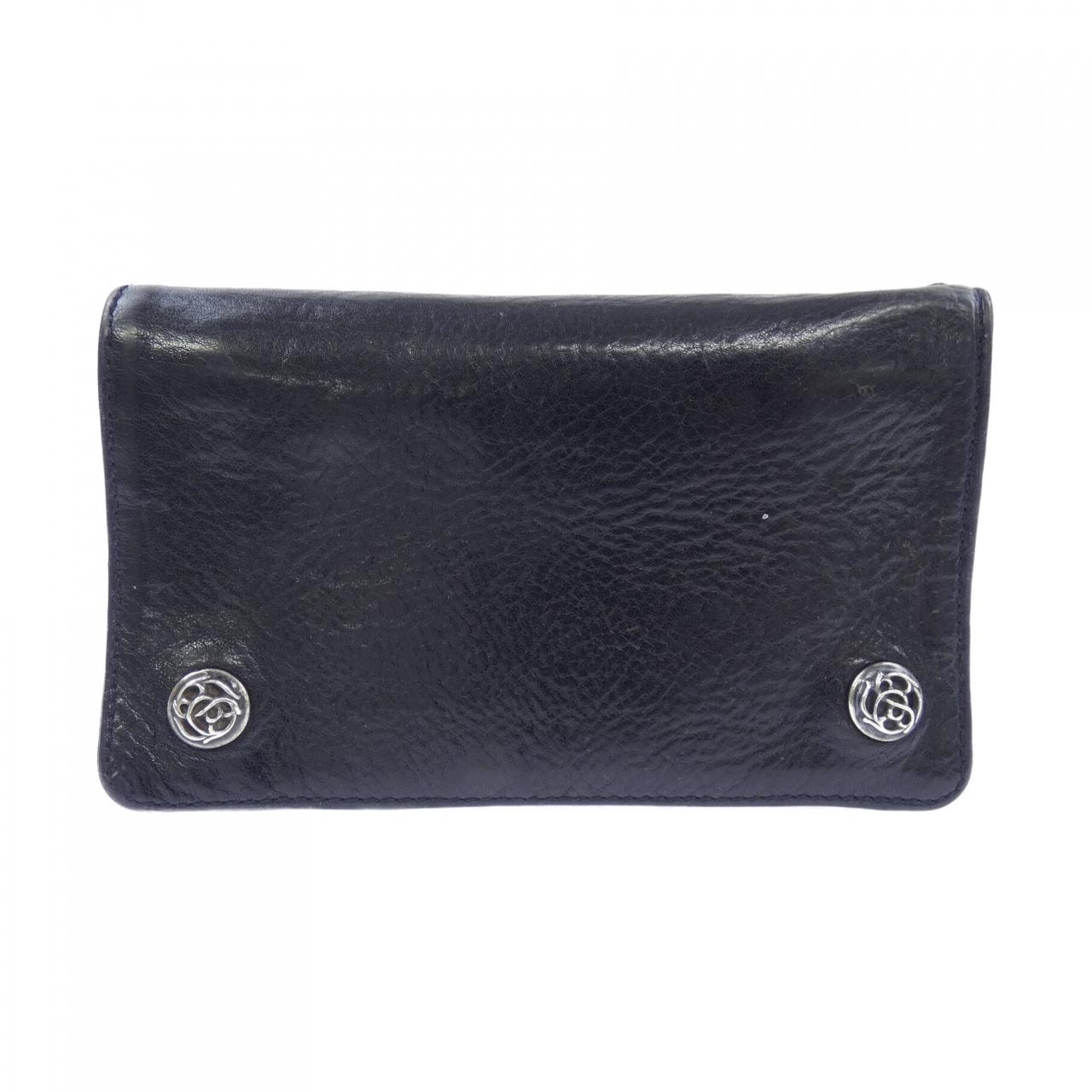 Chrome Hearts 1 Zip Wallet Floral Silver "Black"