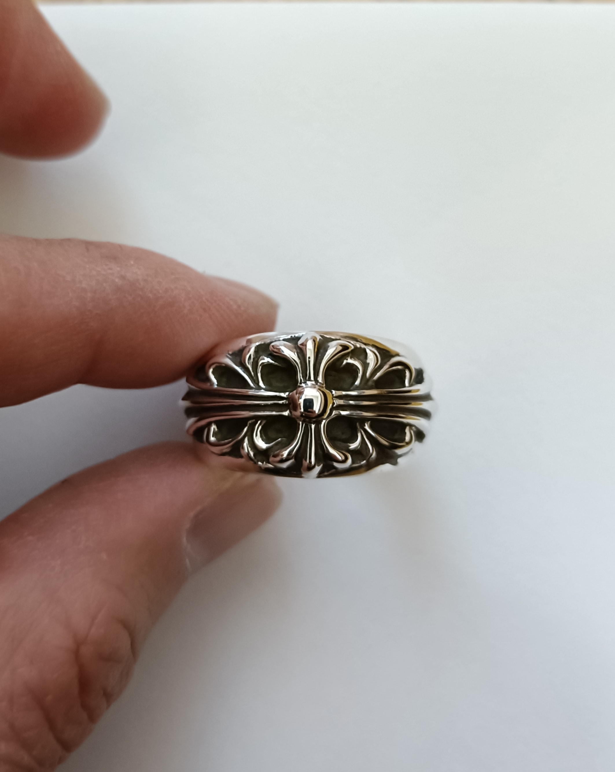 Chrome Hearts Floral Cross Ring "Silver"