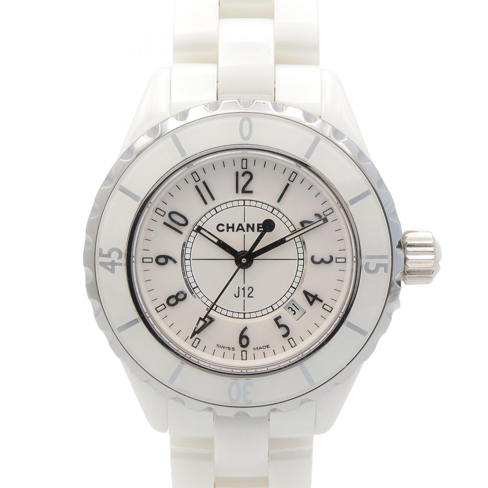シャネル CHANEL J12 腕時計 時計 セラミック レディース ホワイト系 H0968 【中古】