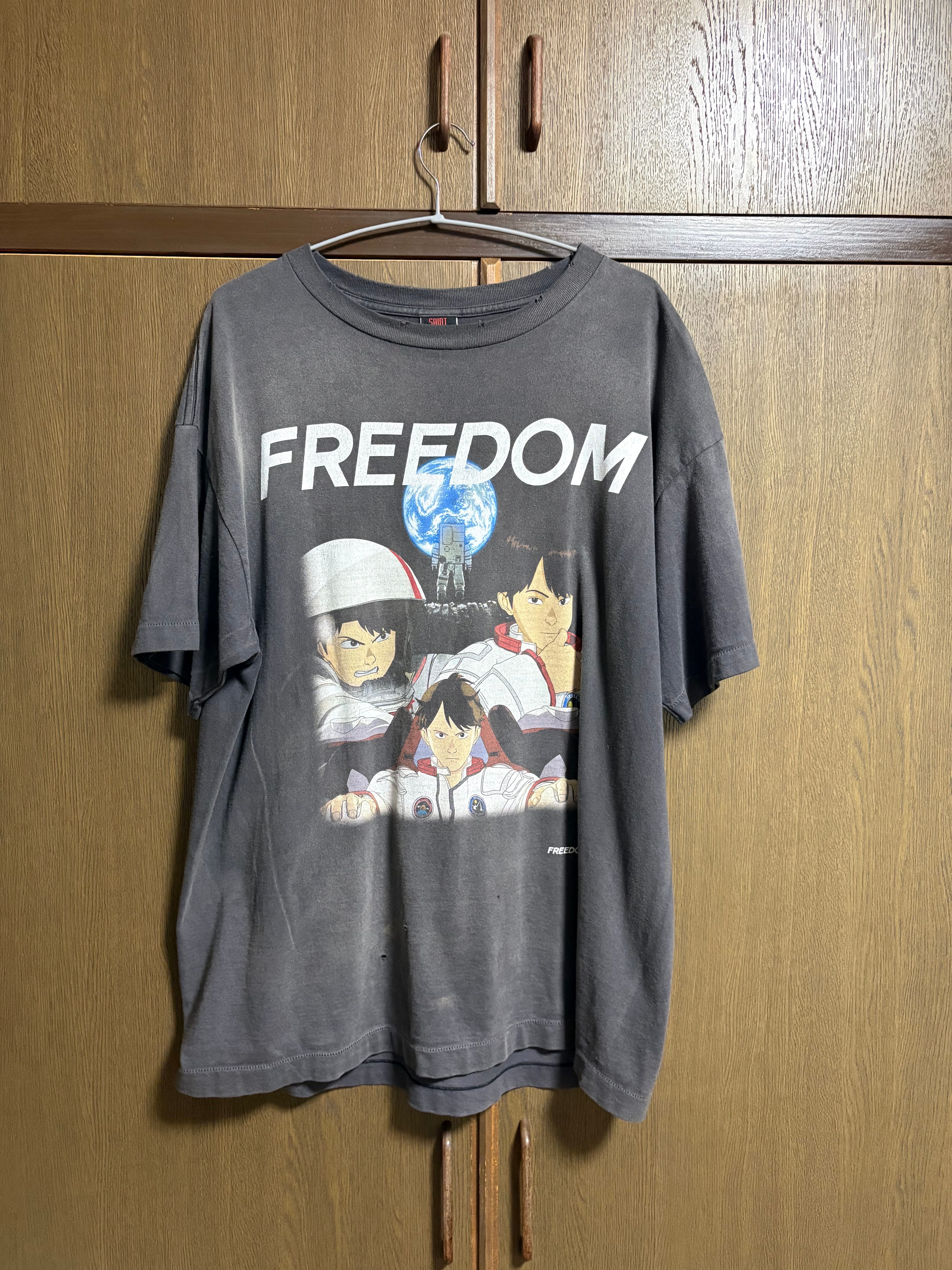 SAINT Mxxxxxx 24SS x FREEDOM Short Sleeve T-Shirt "Black"