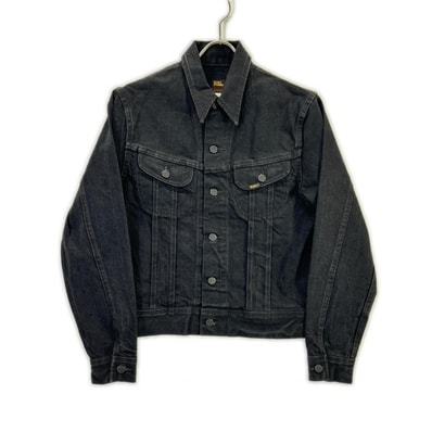 ダブルアールエル 782857931001 271-J Trucker Jacket Unlined Worn In Black Wash/ロゴボタン ウォッシュ加工 デニムトラッカージャケット XS