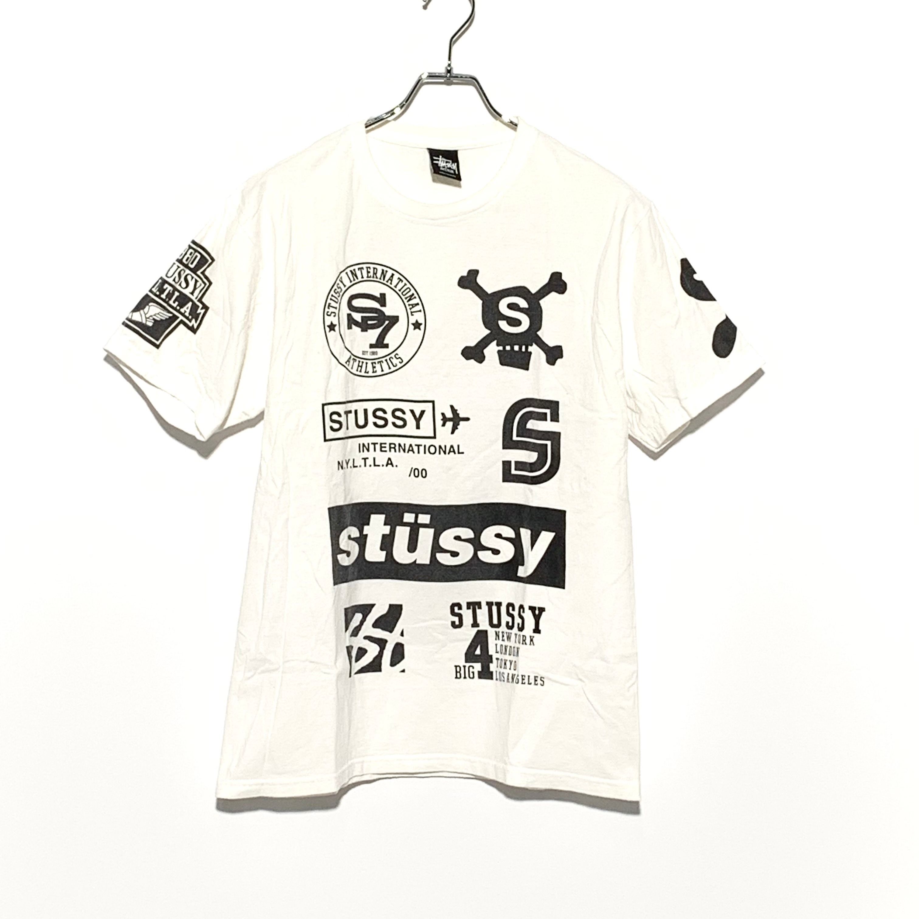 STUSSY ALL THE LOGOS TEE White