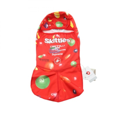 シュプリーム Supreme Supreme × Skittles × Castelli バラクラバ 裏起毛 帽子 ポリエステル メンズ レッド系 / マルチカラー 【中古】