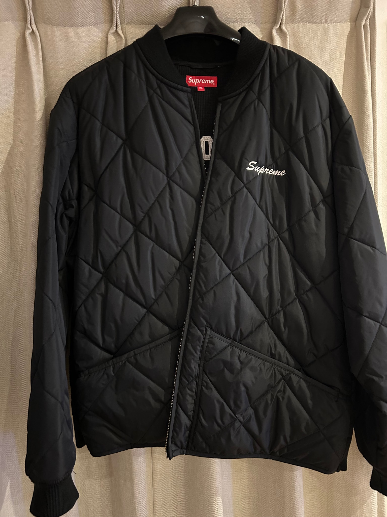 Supreme Quit Your Job Quilted Work Jacket "Black"
