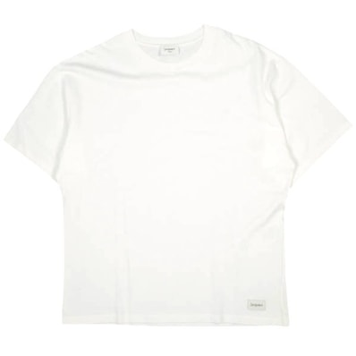 SAINT LAURENT サンローラン 24AW イタリア製 プレーンクルーネックTシャツ TM32 798933 Y37RY 9000 L WHITE 半袖 ロゴパッチ 定価85,800円 トップス g26894