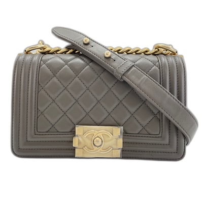 シャネル CHANEL ボーイシャネル スモール ショルダーバッグ ラムスキン【中古】