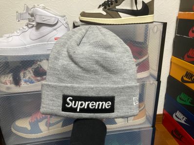 Supreme New Era Box Logo Beanie "Heather Grey"