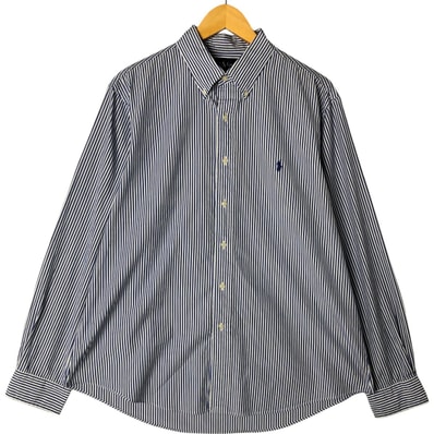 古着 ラルフローレン Ralph Lauren CUSTOM FIT 長袖 ボタンダウンストライプシャツ メンズXL相当/eaa551941
