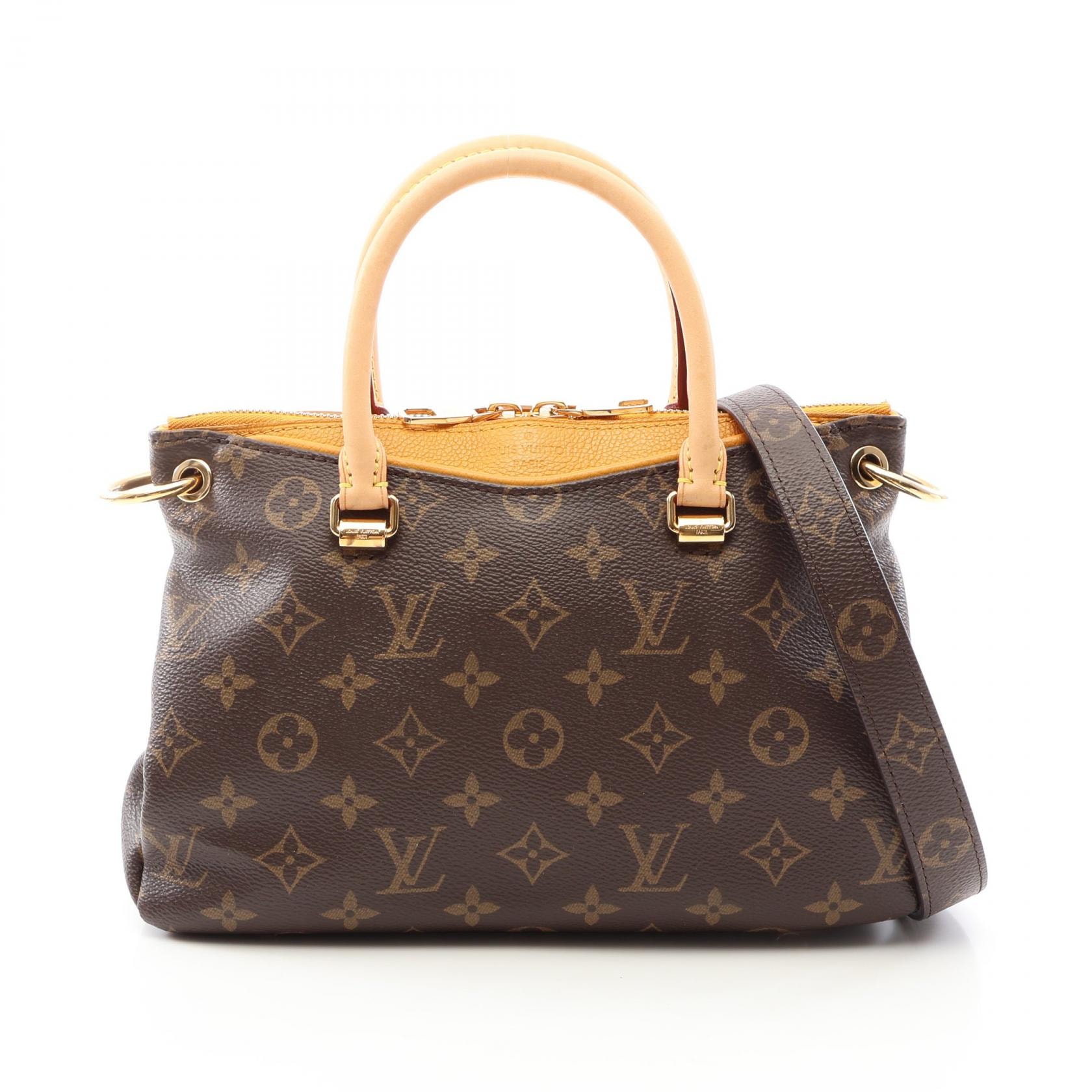 ルイ・ヴィトン LOUIS VUITTON パラスBB モノグラム 2WAY ハンドバッグ バッグ PVCコーティングキャンバス モノグラム サフラン レディース ブラウン系 / イエロー系 M41242 【中古】