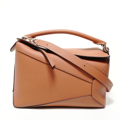 ロエベ LOEWE パズルバッグ ミディアム 2WAY レザー ショルダーバッグ【中古】