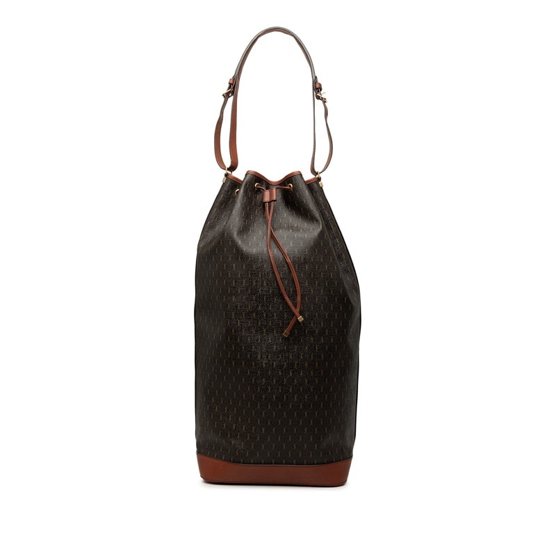 サンローラン ル・モノグラム バケットバッグ ショルダーバッグ 巾着 668581 ブラウン PVC レザー レディース SAINT LAURENT 中古