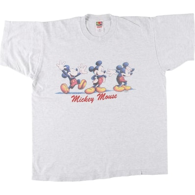 古着 90年代 フルーツオブザルーム FRUIT OF THE LOOM MICKEY MOUSE ミッキーマウス キャラクタープリントTシャツ USA製 メンズXL相当 ヴィンテージ/eaa563232