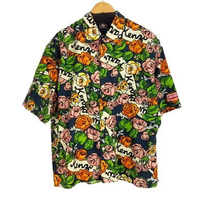 総柄 S/S オープンカラーアロハシャツ【1141748748164】