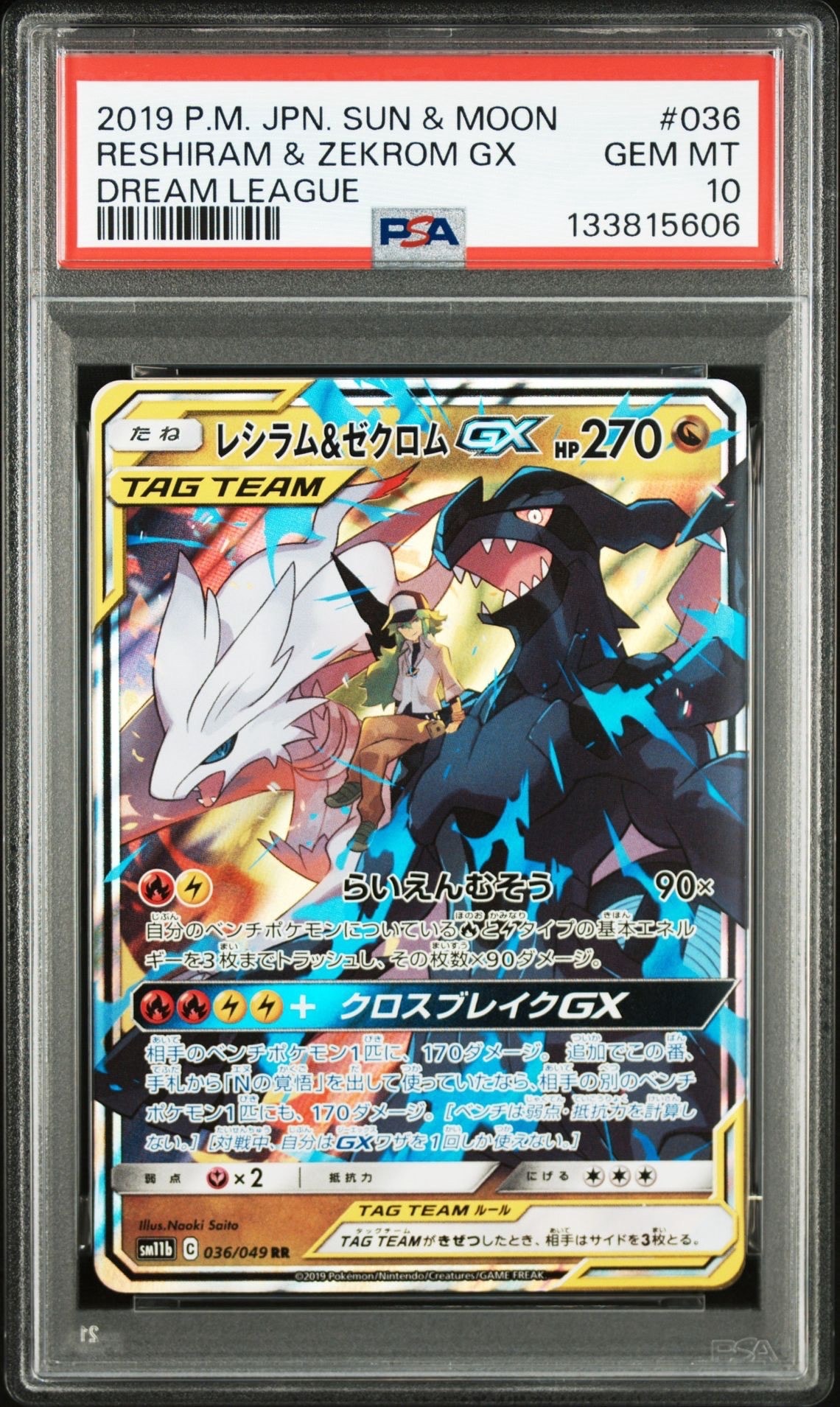 レシラム&ゼクロムGX (N) RR[SM11b 036/049](強化拡張パック「ドリームリーグ」)
