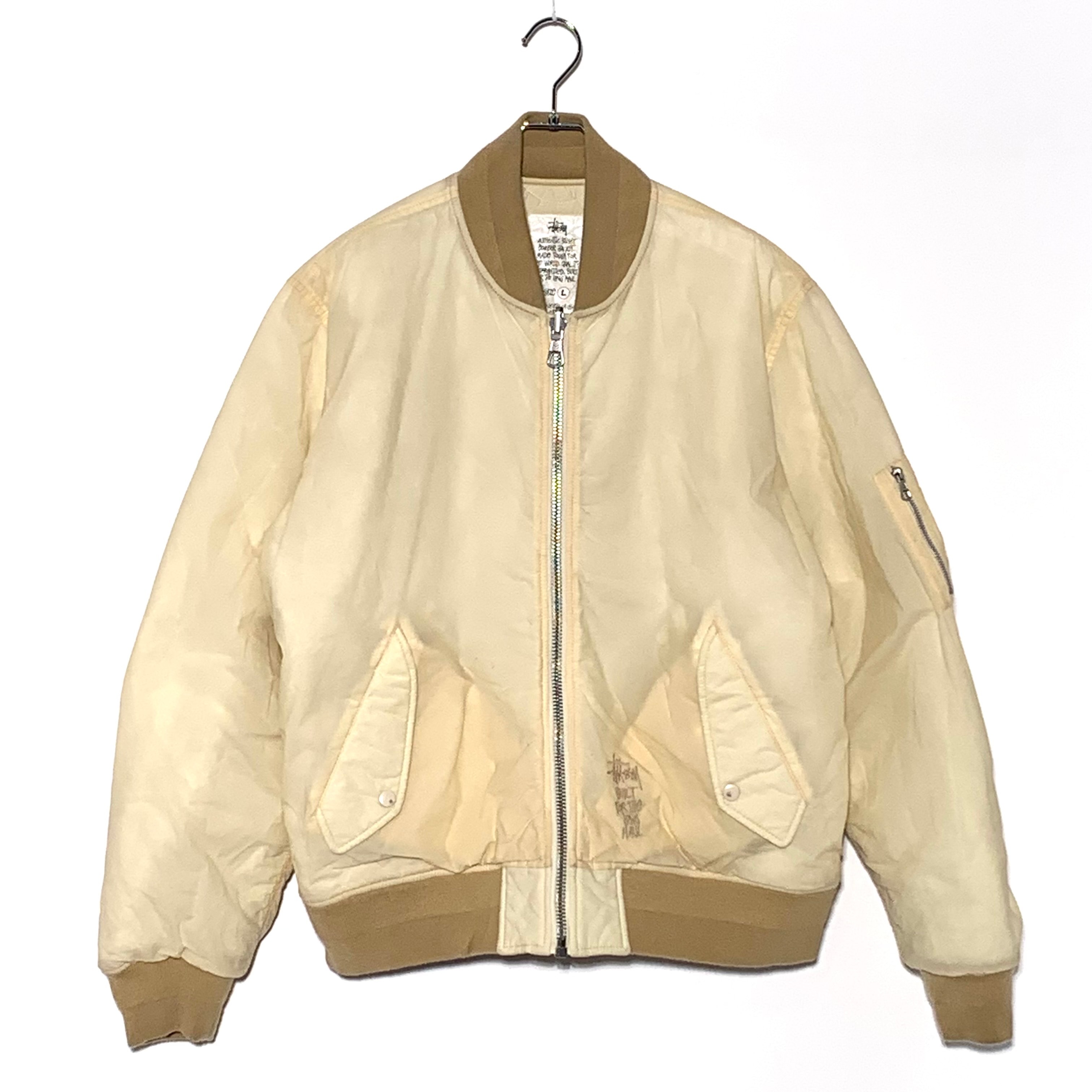 ステューシー ワックス ビルト ボンバージャケット "クリーム" 115803