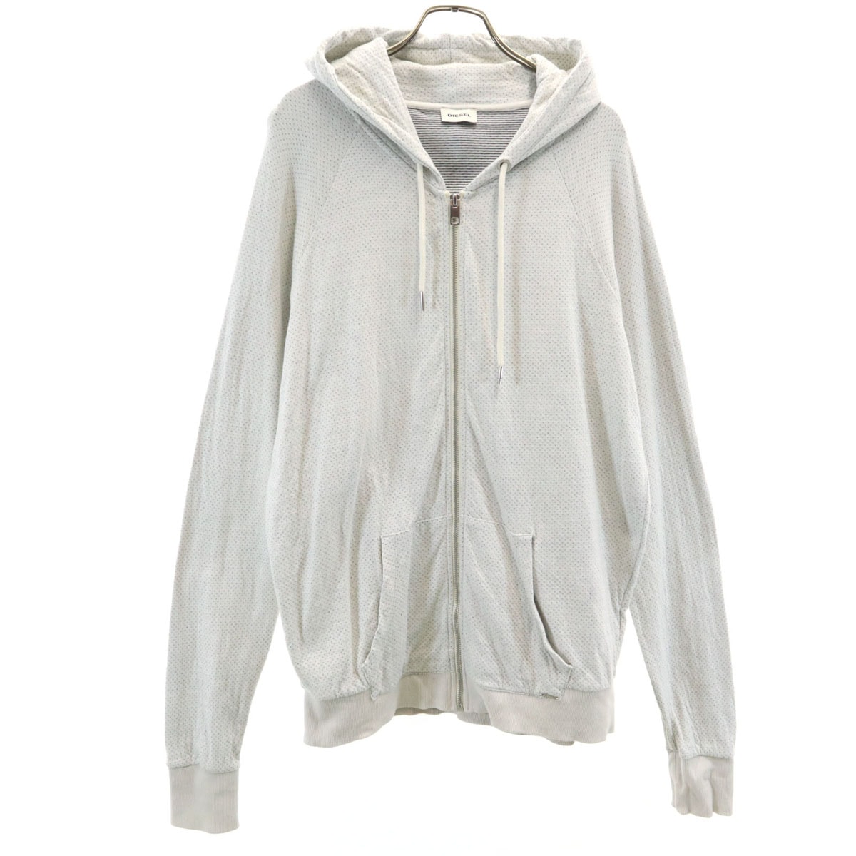 DIESEL ディーゼル 長袖 ジップパーカー L グレー系