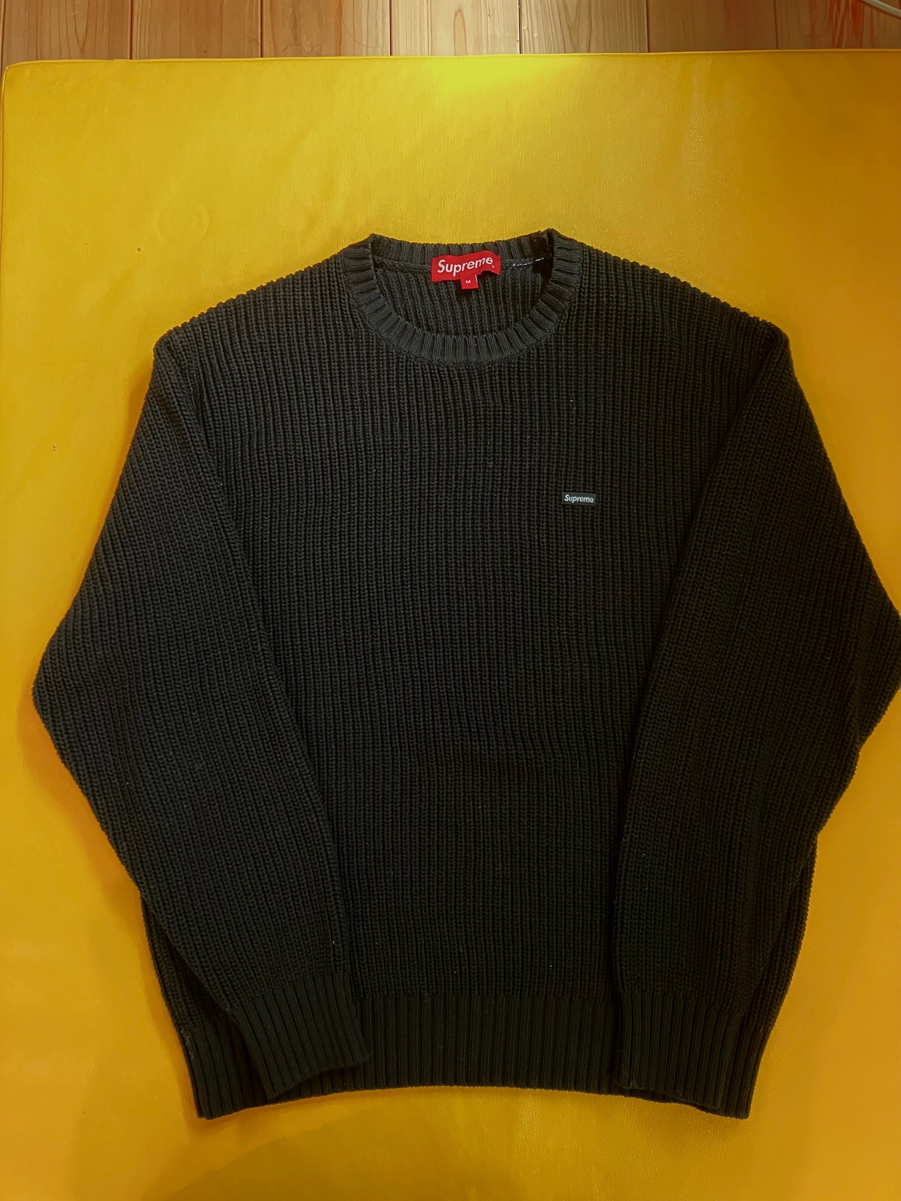 Supreme Melange Rib Knit Sweater "Black"