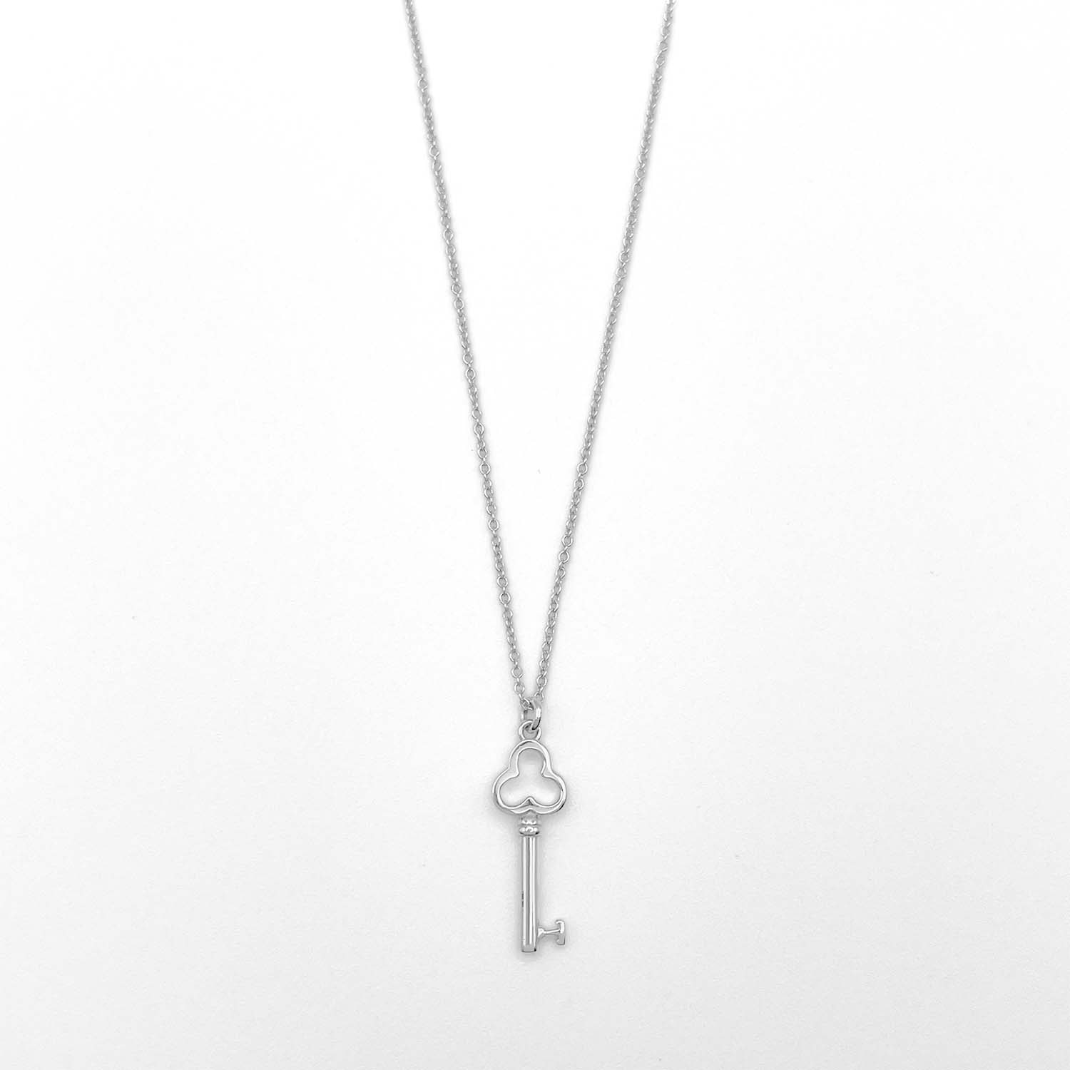 TIFFANY&Co. ティファニー ミニキー トレフォイル ネックレス
 ペンダント SV925 シルバー 新品仕上済 レディース
 【中古】